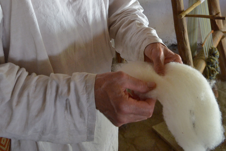 Spinning of wool preparation