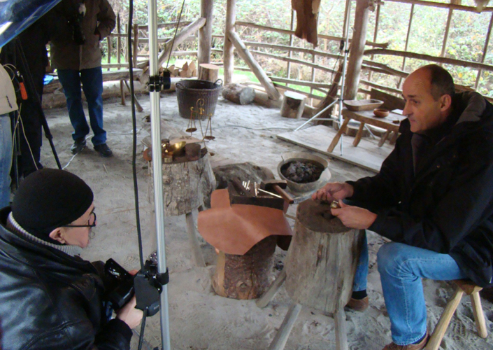 Beineix en tournage au Village Gaulois